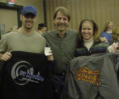 Tom Leewe and Teresa Campbell with Jeff Foxworthy